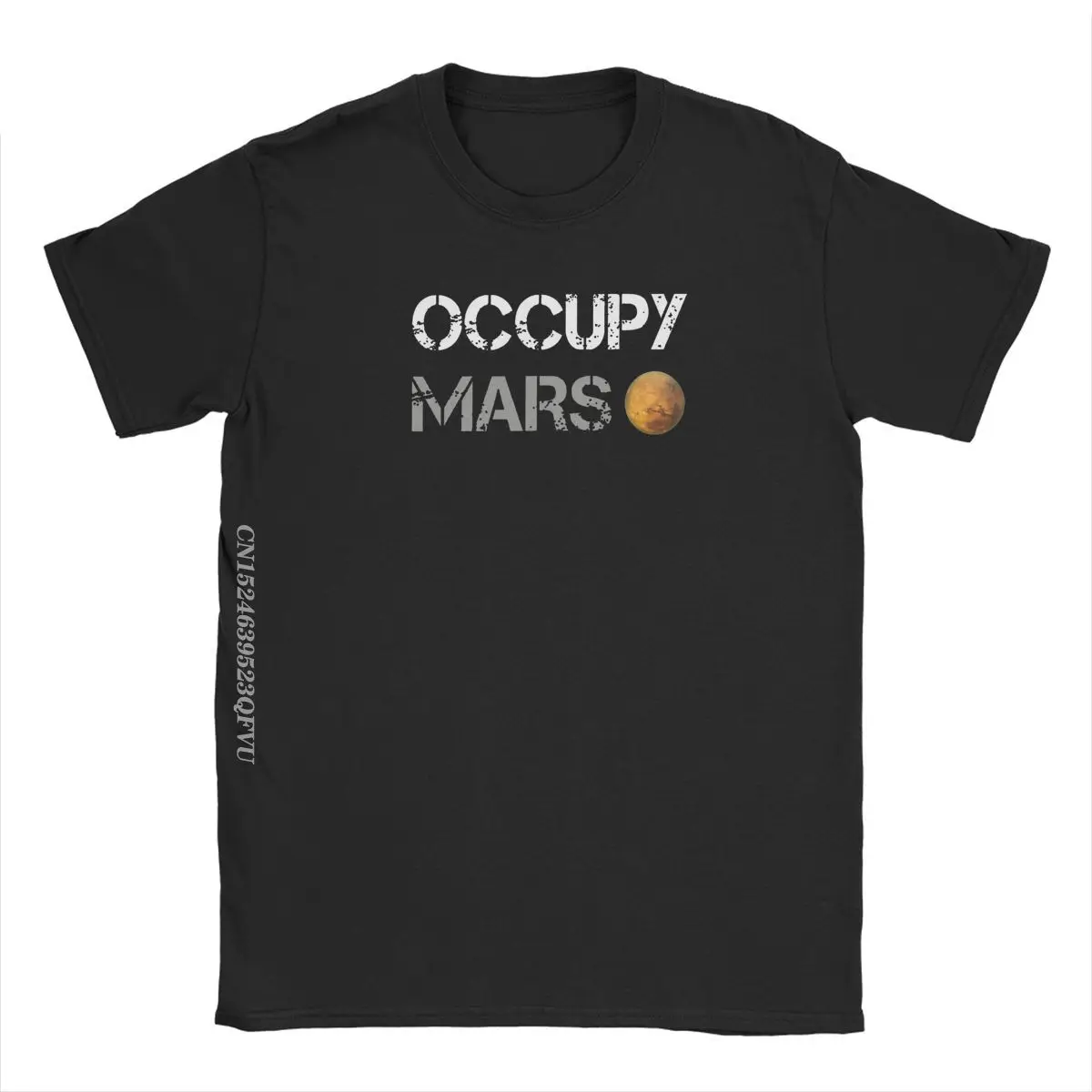 Amazing Occupy Mars Elon Musk SpaceX Project Tee Shirt For Men Manga Cotton Tops T Shirts Tesla Universe Tee Shirt Graphic