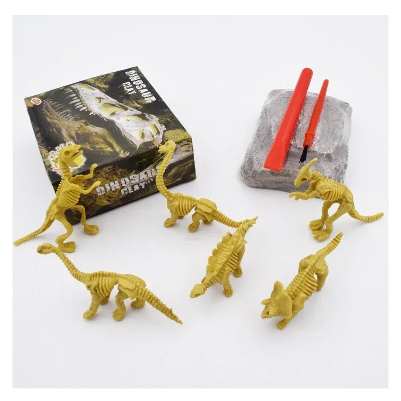 1PCS Dinosaur Fossils Simulation Tyrannosaurus Science Jurassic World Park DIY Archaeological Excavation Game Toys For Children 3