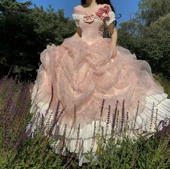 off the shoulder fairy wedding dress Princess Sparkle Fairytale Wedding Dress - Off Shoulder Wedding Dress with Sleeves