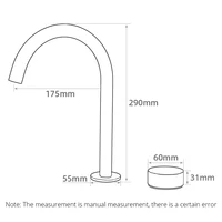 Gunmetal Basin faucet Knurled Switch 360 Rotating