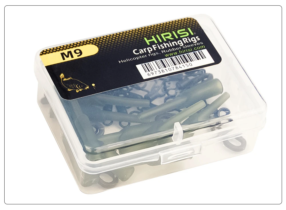 Hirisi 40 x Karpfenangeln Rigs Gummi Anti Tangle Sleeves Angeln Schnellwechsel Schnappverbinder Angelzubehör M9 – Detail 7