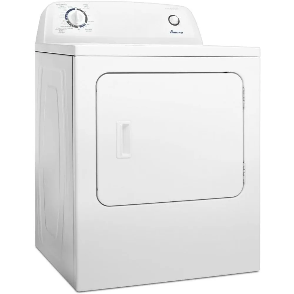 6.5 cu. ft. Front Load Electric Dryer with 11 Drying Cycles,White,Easy to use and handle 6
