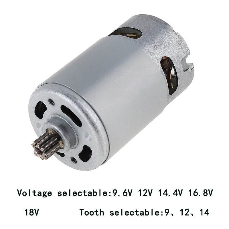 Motore di ricambio DC da 18V con fusto a 9 denti, per trapano elettrico