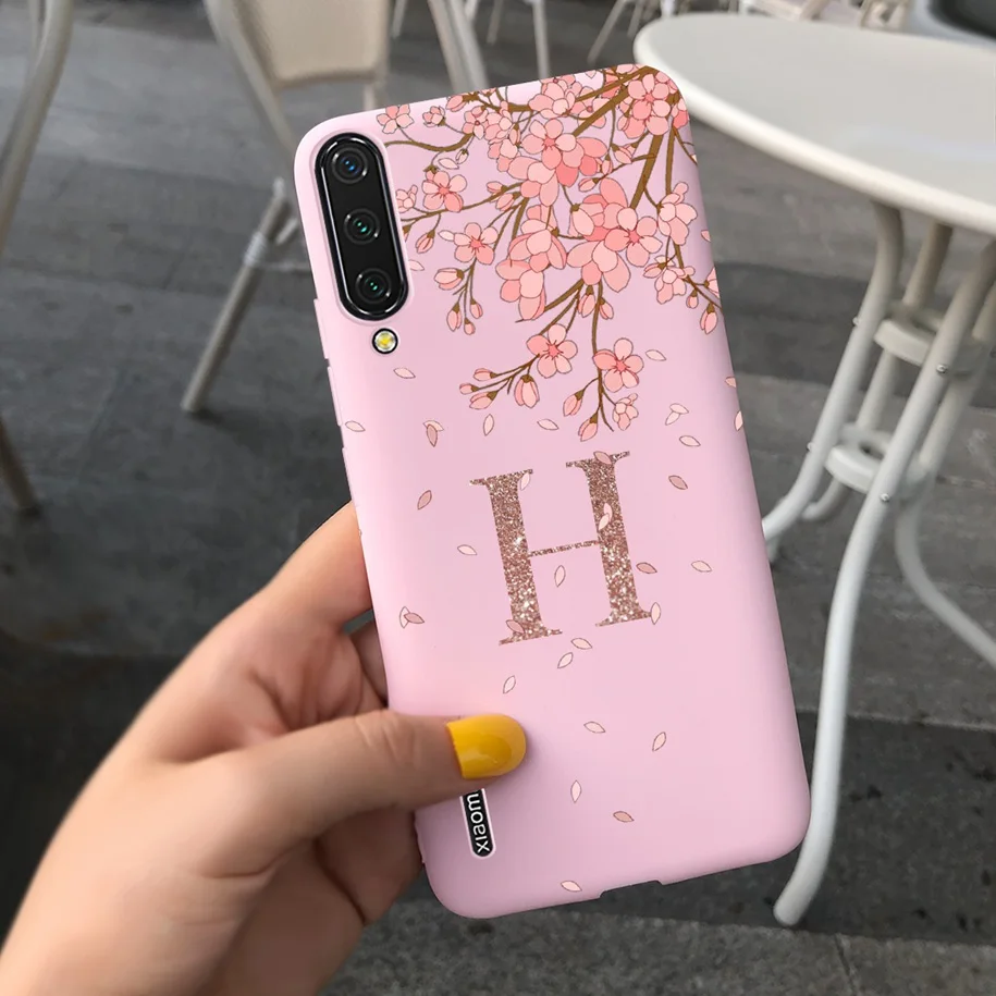 Cute Initial Letters Silicone Couple Phone Case - Soft Protective Cover
