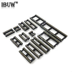 10-Pack Round Hole IC Socket Connectors, Multi-Pin Options (24PIN-Wide)