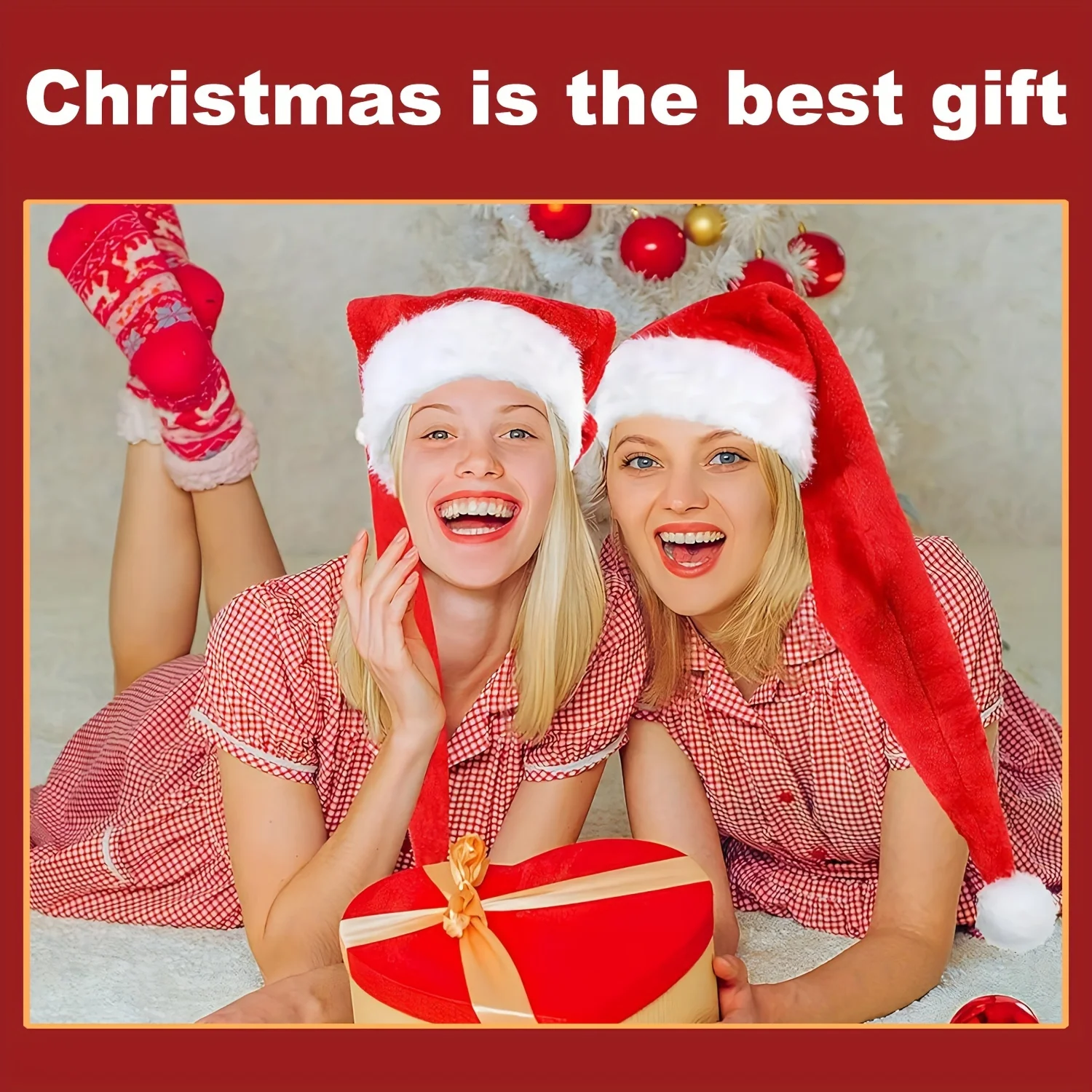 Extended-Length Santa Claus Christmas Beanie Hat Durable Material Festive Headwear Ideal for Holiday Parties and Christmas Decorations