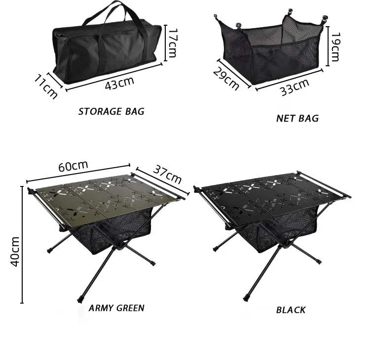 Description Picture 4 of itemTARKA Foldable Camping Table Portable Aluminum Alloy Folding Table Lightweight Picnic Fishing Outdoor Table