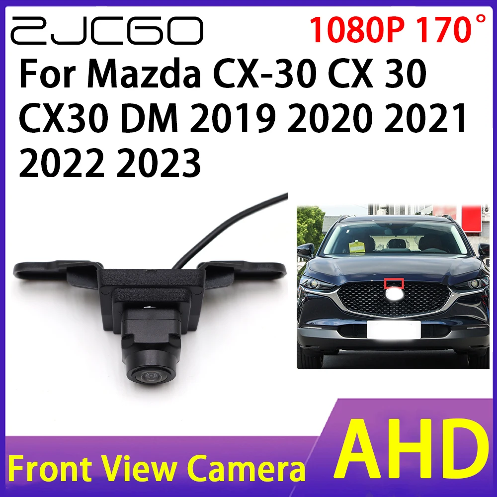 

ZJCGO Car Front View Camera AHD 1080P Waterproof Night Vision CCD for Mazda CX-30 CX 30 CX30 DM 2019 2020 2021 2022 2023