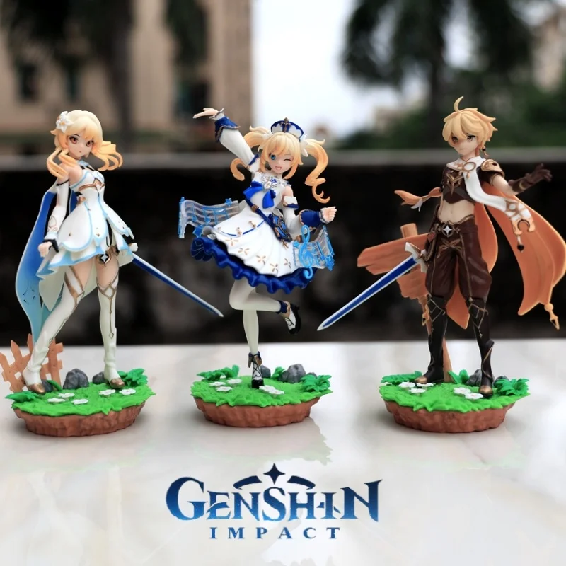 

20cm Genshin Impact Barbara Anime Figure Genshin Impact Lumine Action Figure Aether Figurine Collectible Model Doll Toy Gift