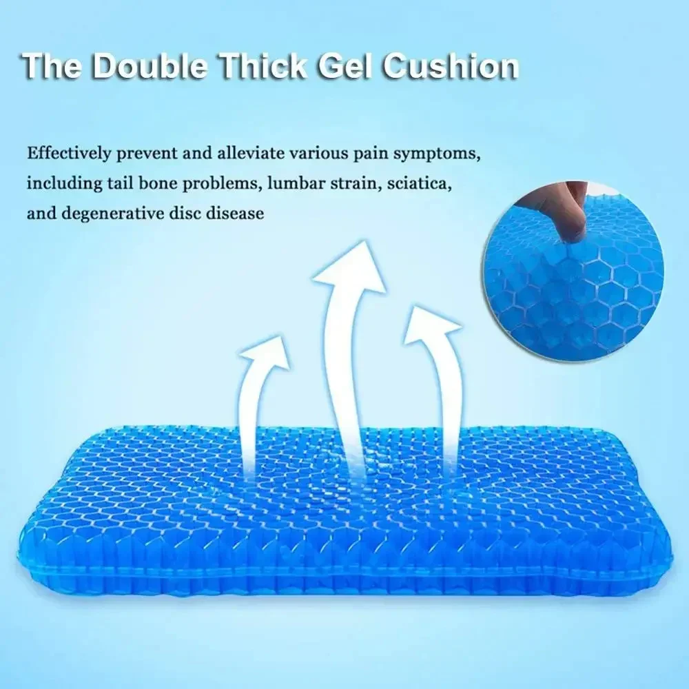 Silicone 3D Honeycomb seat pad Car seat pad Cooling pad Honeycomb thick seat pad Pressure relief back pain Summer ice pad 5