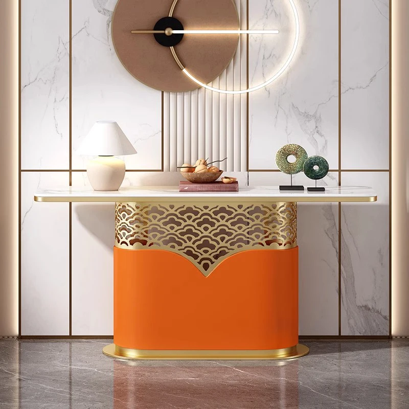 Tavoli Console di Lusso in Stile Nordico, Decorazione Moderna e Creativa, Eleganti Tavoli Console Glamour e Trendy per Ingresso e Soggiorno - immagine 3