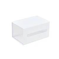 1pcs bathroom wall-mounted cotton swab storage box without punching flip-top storage box mini miscellaneous box 2