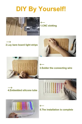 유연한 소프트 LED 네온 분리 실리콘 튜브, 분리 실리콘 네온 스트립, IP67 방수, 12V, 6mm, 8mm, 12mm 4
