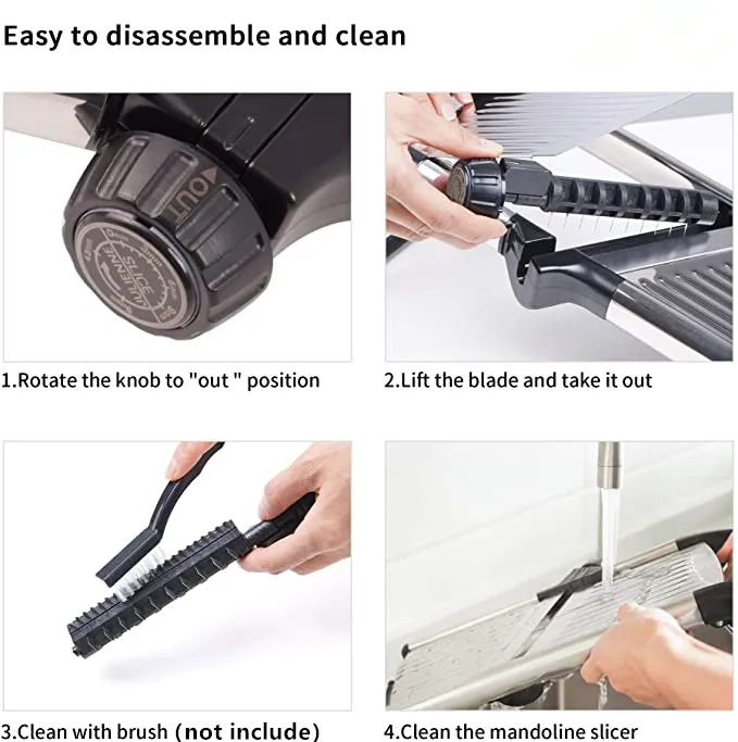 304 Stainless Steel Mandoline Professional Vegetable Slicer Adjustable Cutter Vegetable Grater with Blades Kitchen Accessories