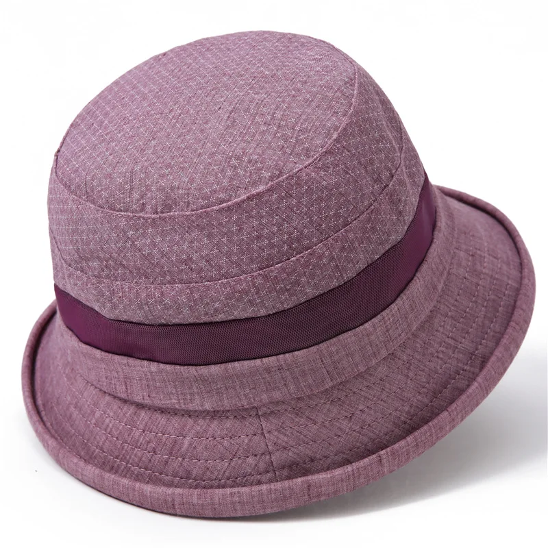 Volkshüte Damen Frühling und Herbst Mutter sonnenbeständiger Beckenhut Oma Stoffkappe Sommer sonnenbeständiger und atmungsaktiver Eimerhut – Detail 3
