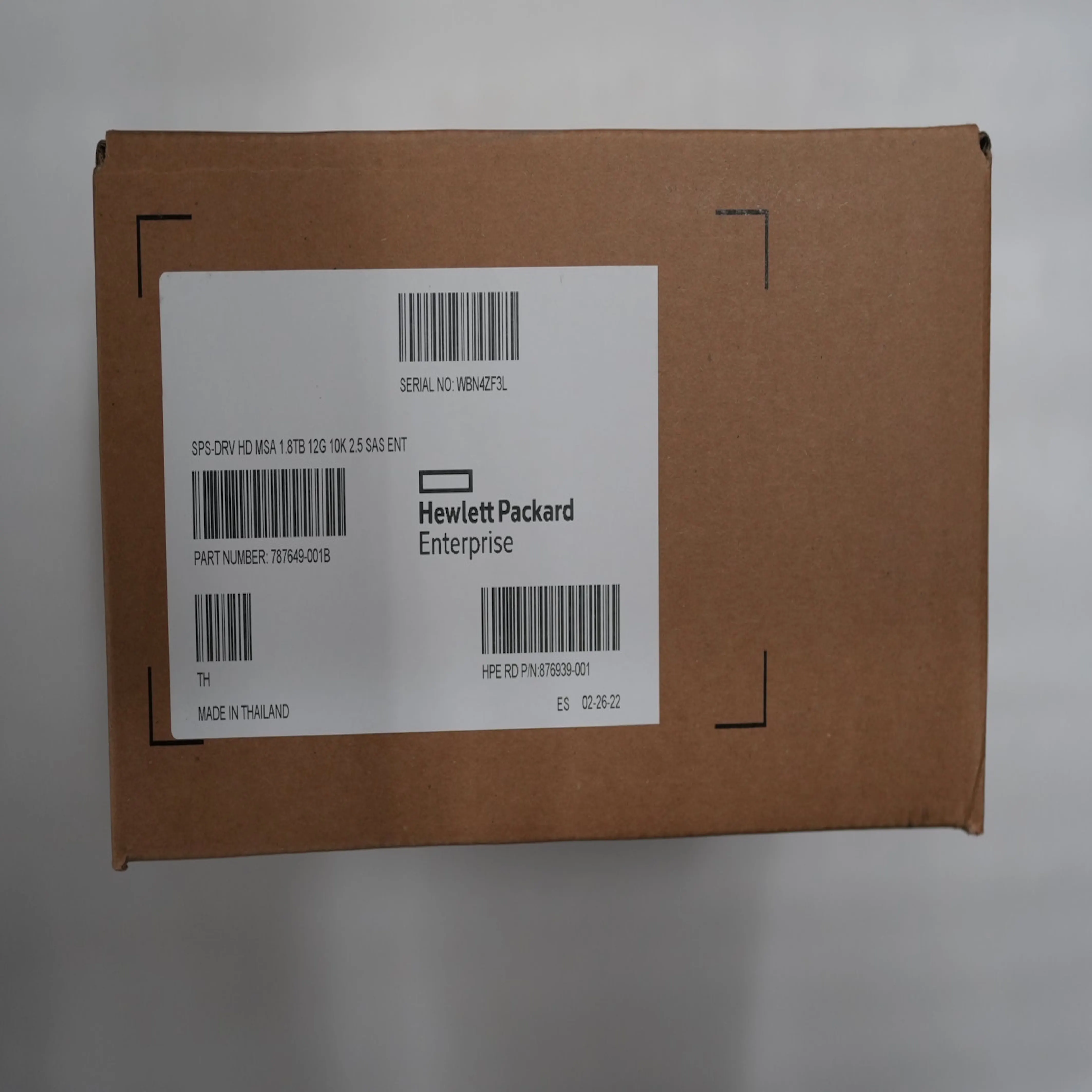 

787649-001 HPE MSA 1,8 TB 12G SAS 10K SFF (2.5in) J9F49A