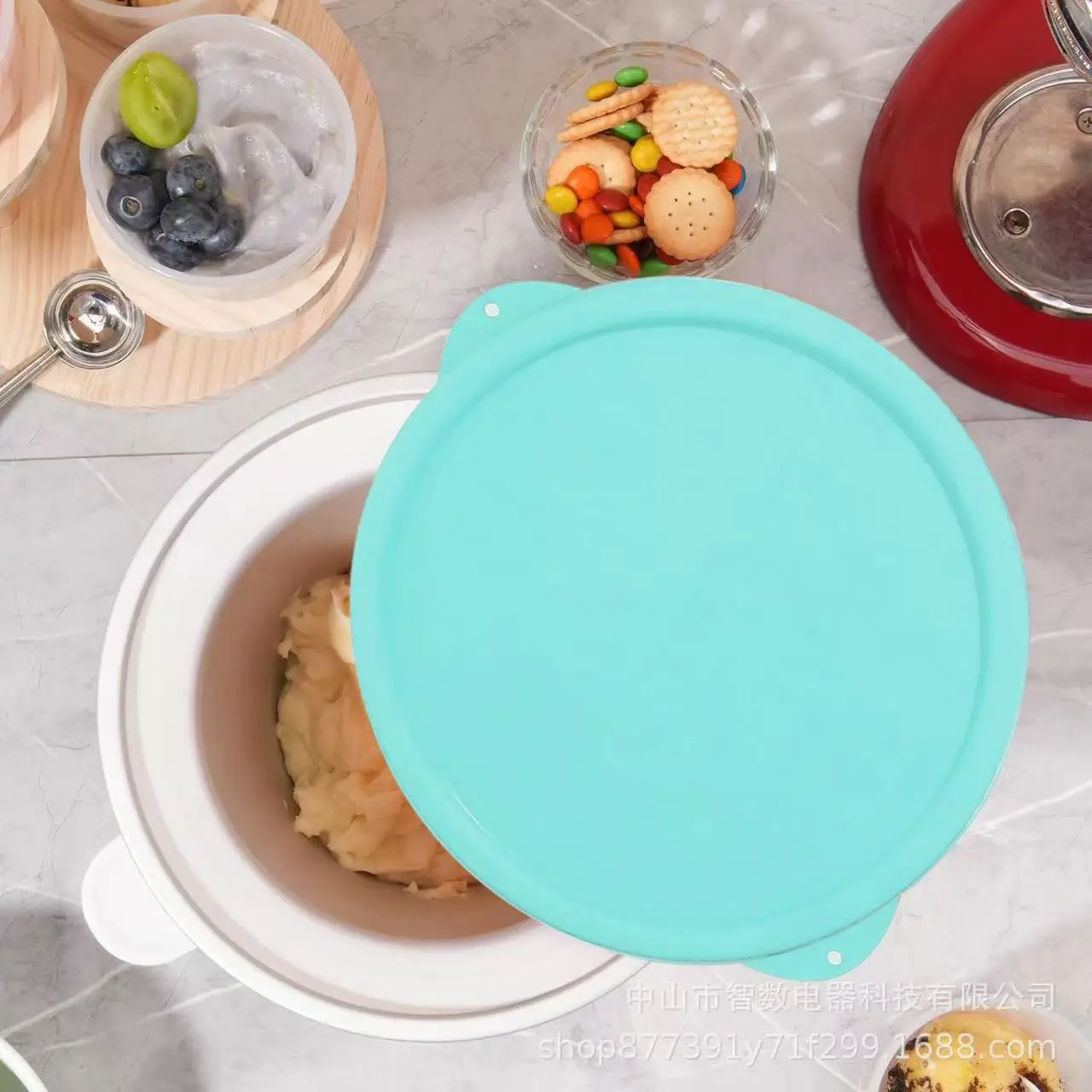 Description Picture 3 of itemSilicone Lid Compatible with Kitchenaid 2-quart Ice Cream Mixer Bowl, Covers for Kitchenaid  Bowl Accessory,Dishwasher Freezer