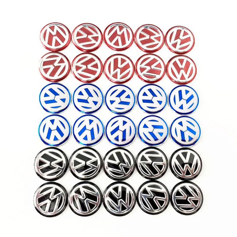 10pcs 8mm 10mm 12mm 14mm Car Remote Shell Button Fob Key Sticker Badge Emblem Decal Symbol Labeling VW Golf Polo Passat