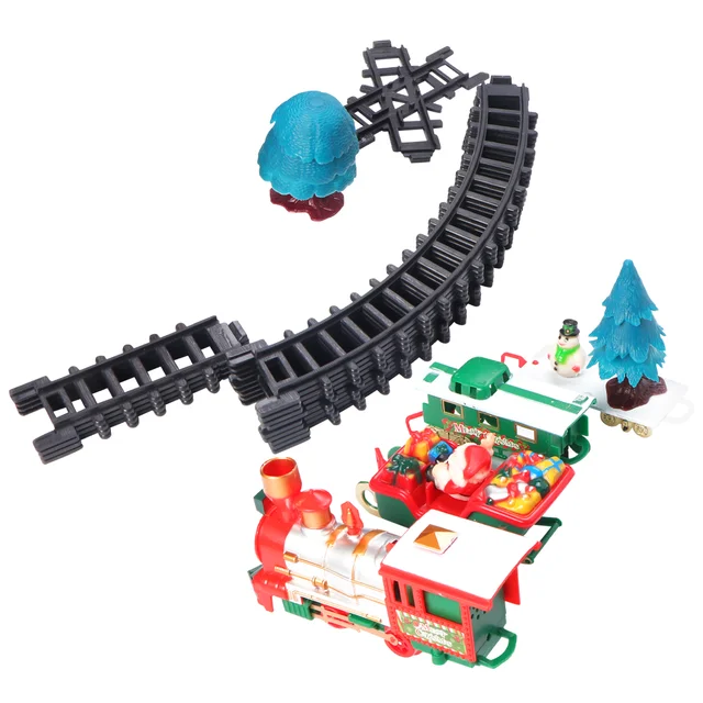 1pc Funny Mini Electric Christmas Train with Lights Christmas Gift for Kids Children Toddler 3