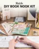 Robotime Rolife DIY Book Nook Japanese Sakura Densya in Books Series Wooden Miniature House with Furniture Doll House Kits Toy 4