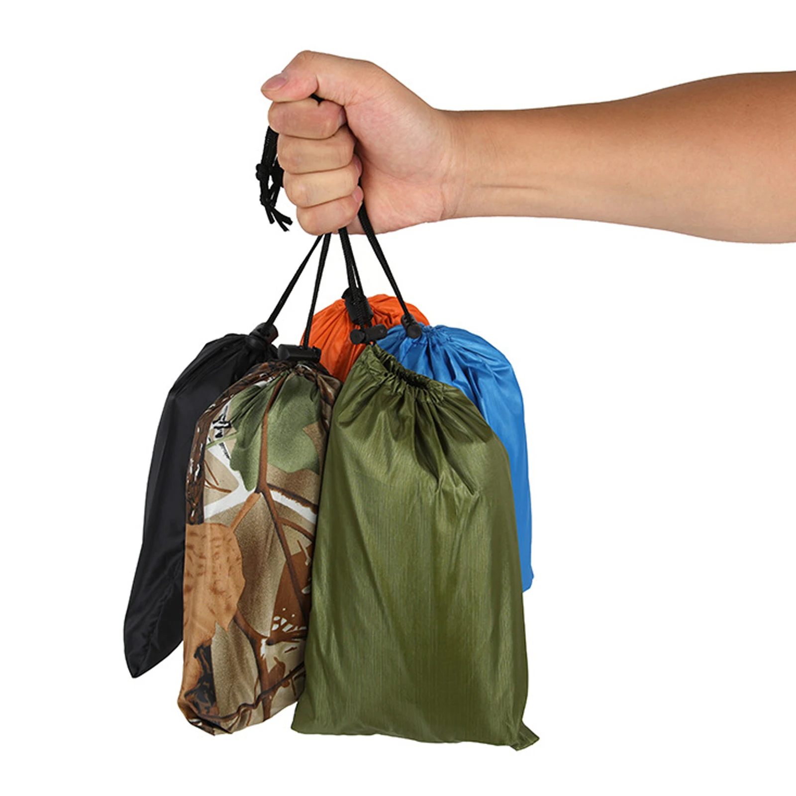 Waterproof Rain Poncho Jacket Shelter Reusable Tarp For Adult Unisex Camping Outdoor Three-In-One Raincoat Lightweight