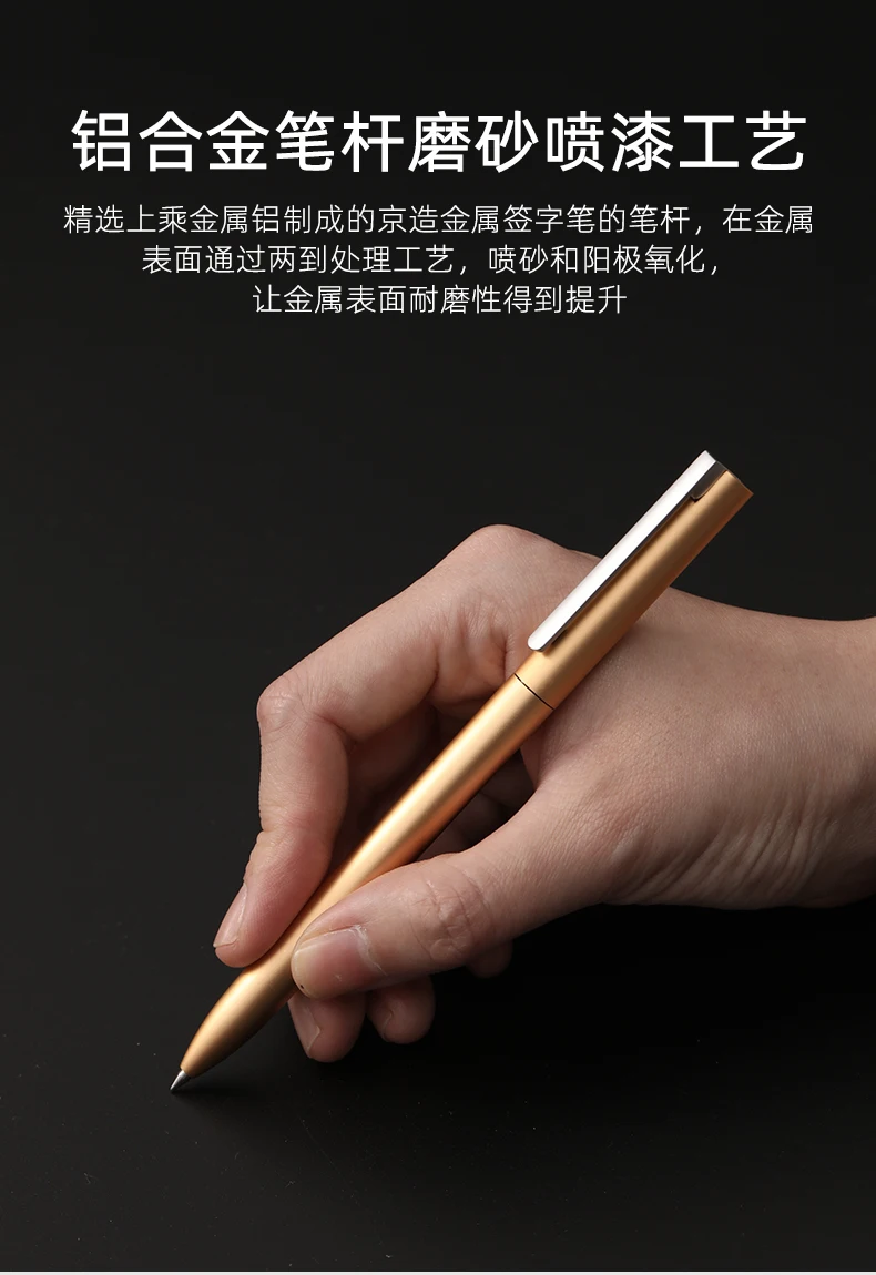 Rotierender Metall gel stift 0,5mm Premec Schweizer Nachfüllung für Xiaomi Sign Pen Caneta Pучки Fine Point Writing Büro Schreibwaren – Detail 2