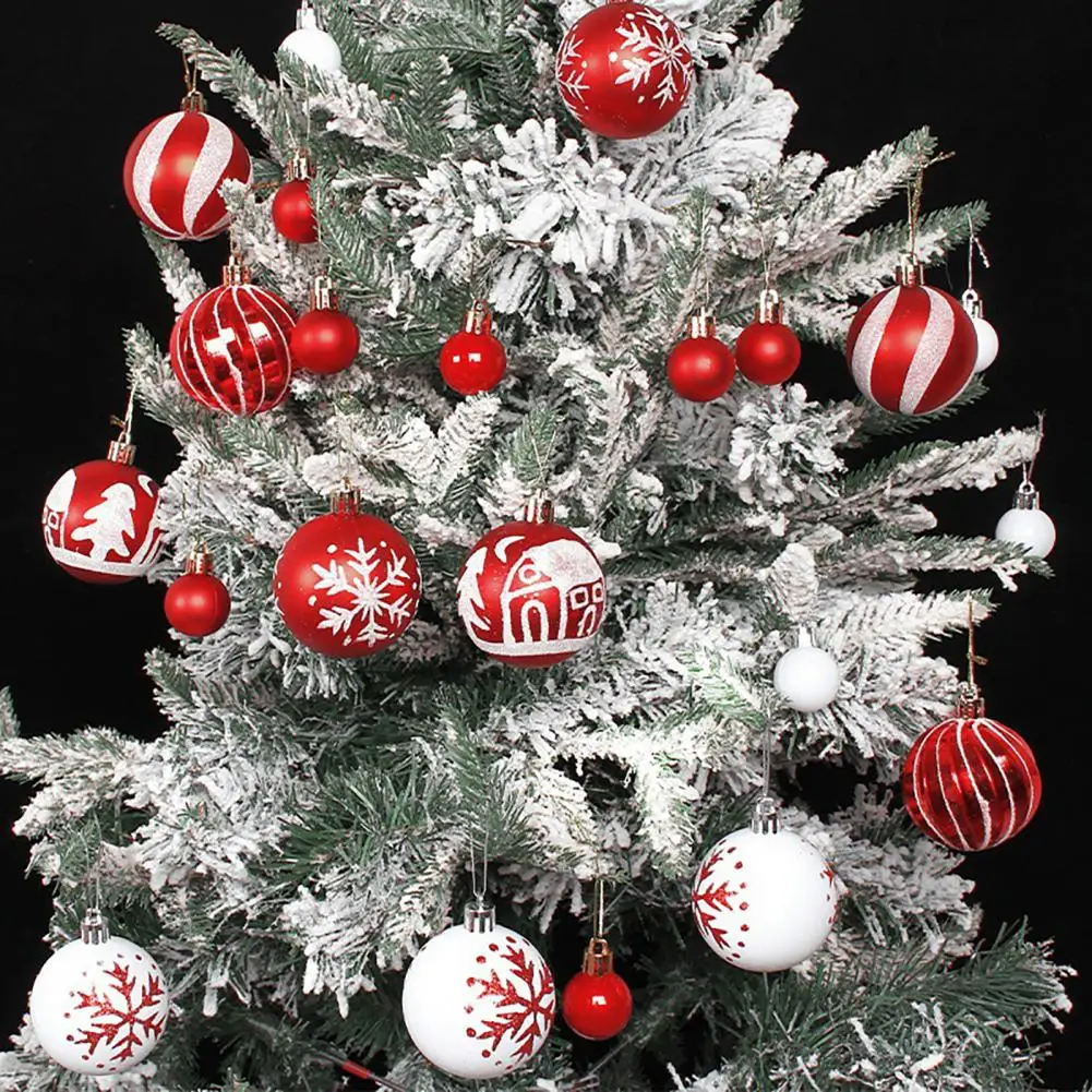 

Christmas Tree Ball Colorful Xmas Balls Multi-style Increase Atmosphere Creative Xmas Party Decoration Ball Pendant