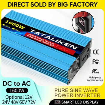 Inverter per auto DC 48V a AC 220V 50HZ ad alta potenza onda sinusoidale pura 6000W 7000W 8000W convertitore solare con trasformatore LED