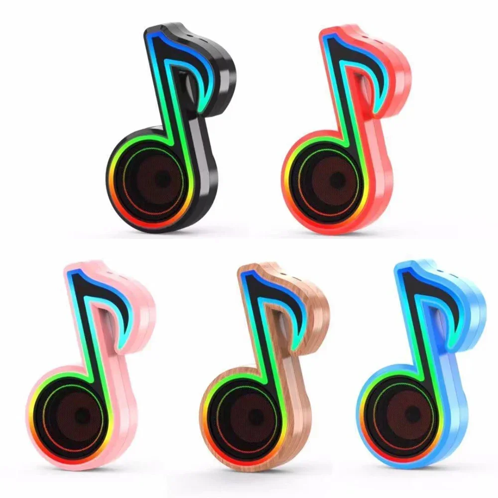 

Subwoofer Sound Box Creative Notes Bluetooth Wireless Speaker Portable HiFi Stereo RGB Home Atmosphere Light Speaker