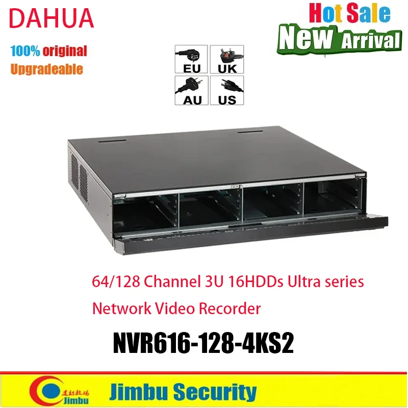 

Dahua NVR616-128-4KS2 NVR616-64-4KS2 Security Camera Face Recognition ONVIF ANPR P2P System 16HDDs CCTV Indoor Network Recorder