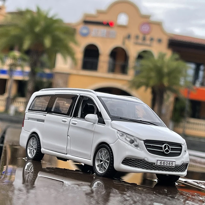 1:32 Mercedes-Benz V260 Business Nanny Auto Legierung Auto Modell Sound Und  Licht Pull Zurück Junge Spielzeug Auto Simulation auto Modell Dekoration