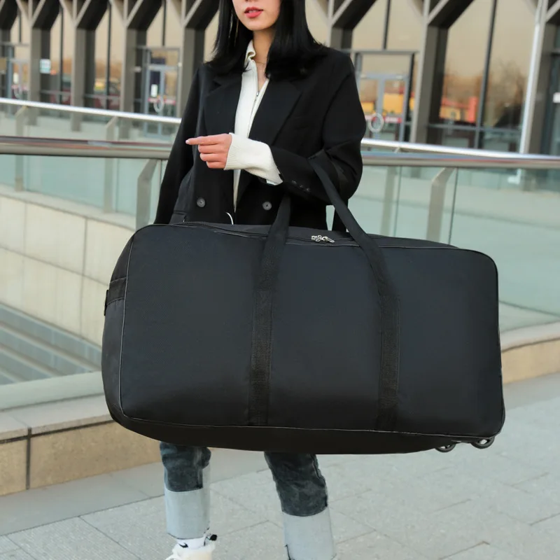 

New Large Capacity Wheel Travel Bag Duffle Durable Simple Multifunction Handbag Carry-on Luggage Suitcase