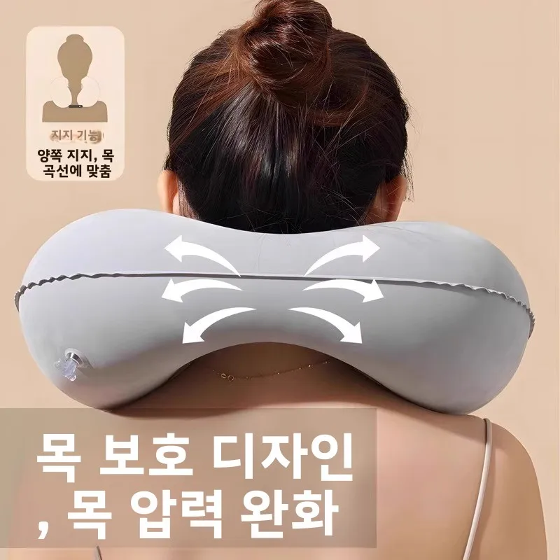 휴대용 U자형 목베개, 장거리 자동차 및 항공 여행용 목 지지 쿠션 헤드레스트