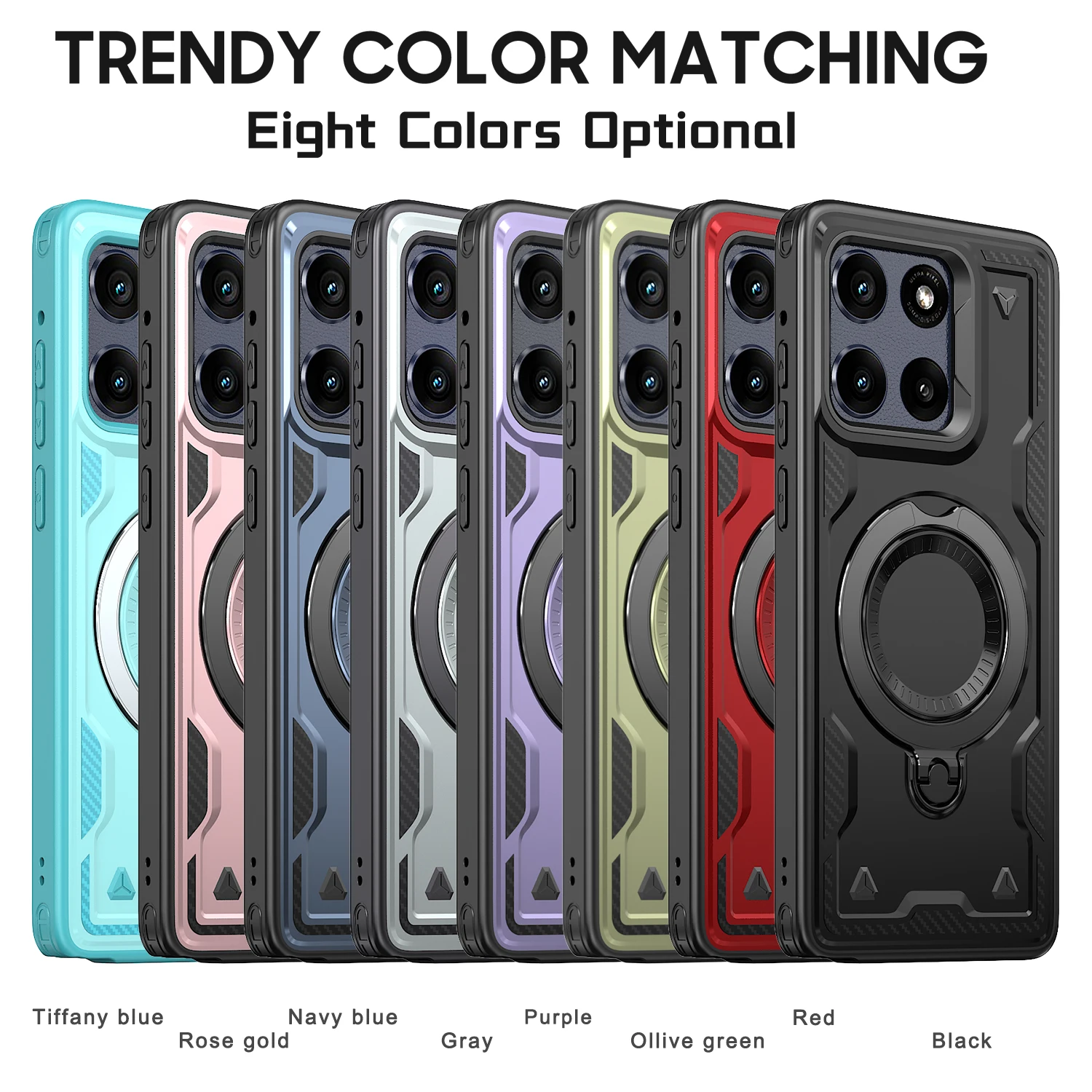 Metal Ring Magnet Wireless Charge Case - Enhanced Protection Cover