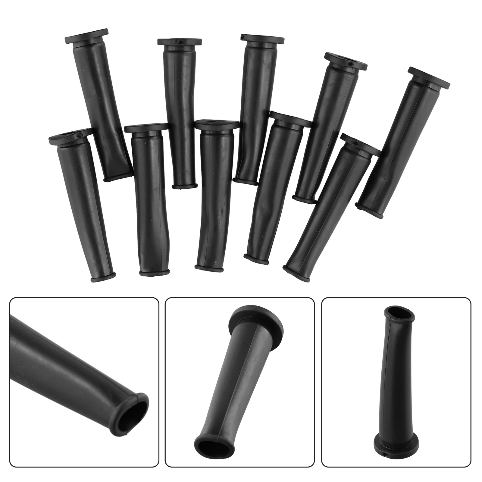 

10Pcs 9mm Black Rubber Wire Protector Cable Sleeve Boot Cover For Angle Grinder Cable Organiser Refrigeradores Cable Protector