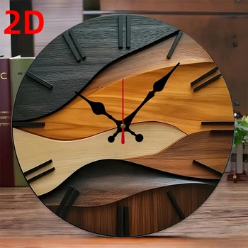 2D Flat Silent Wall Clock 1