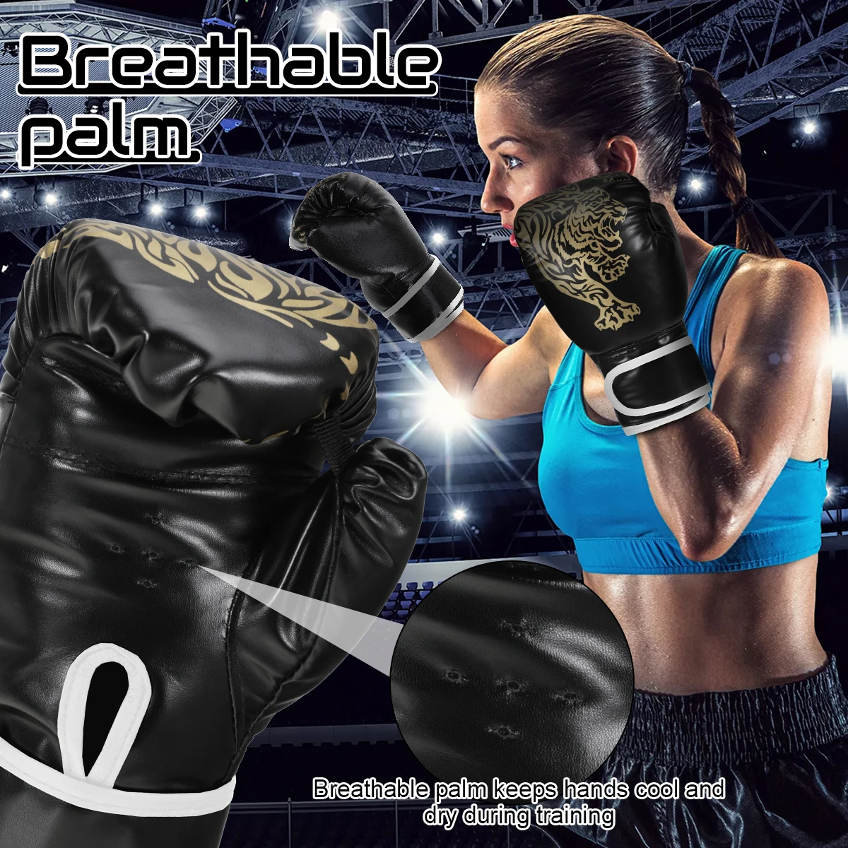Breathable PU Boxing Gloves 5