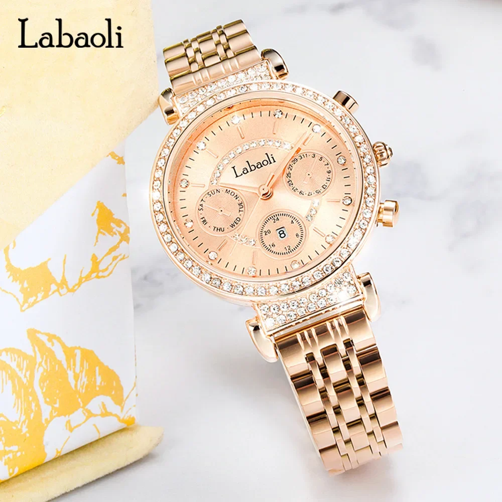 

La Baoli Korean Version of Fashion Watches Inlaid Ladies Watches Simple Diamond Ponestion Female Watch LA233 Reloj Para Mujer