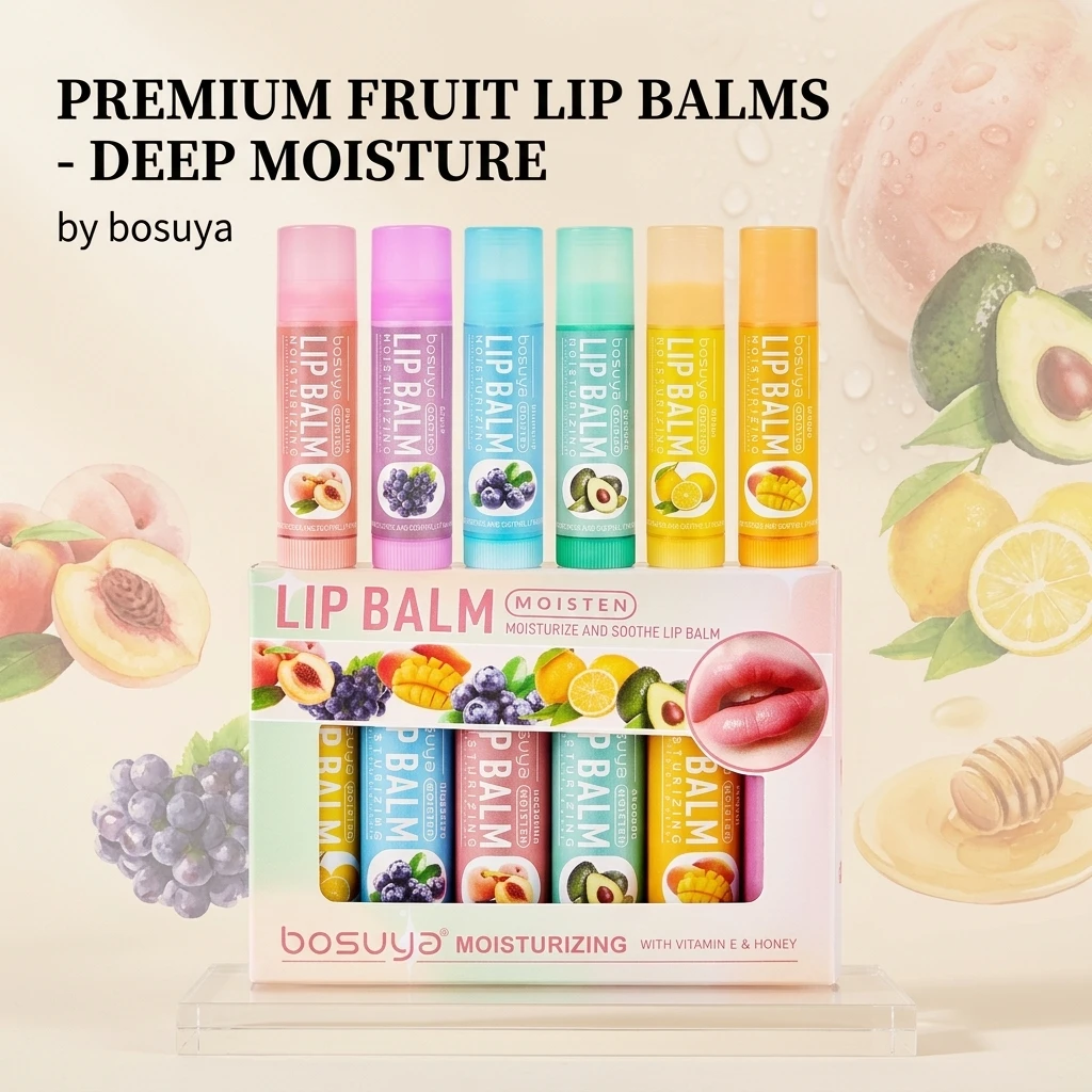 Assorted Fruit Flavor Lip Balm Collection - Hydrating & Nourishing