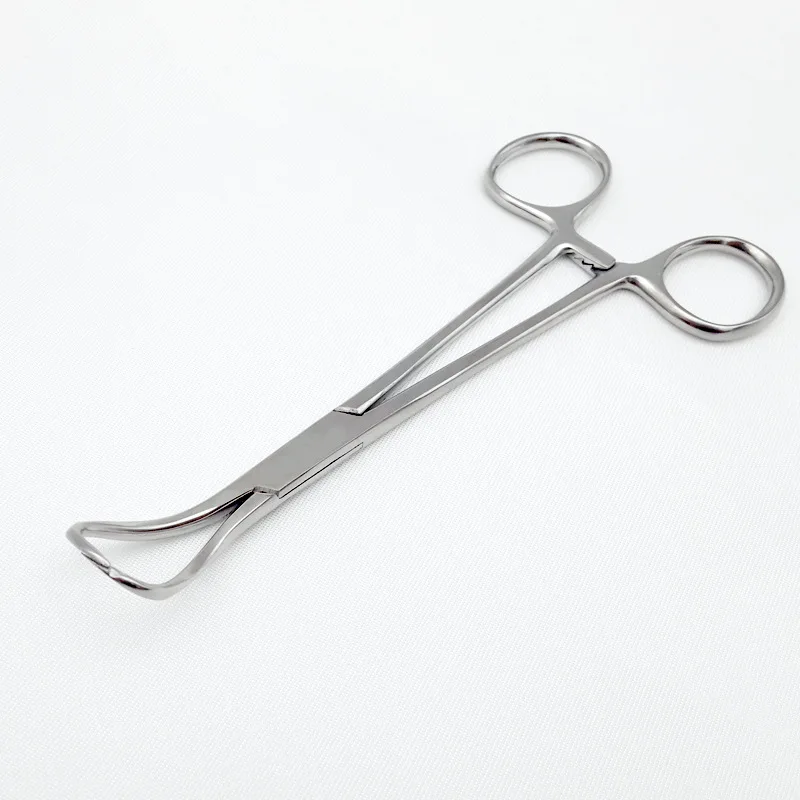 Stainless steel surgical towel forceps 11cm beauty cloth towel forceps gauze wound towel forceps geyi 5mm laparoscopic surgical reverse teeth forceps