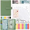 A6 Binder Budget Planner Notebook Covers Folder A6 Size 6 Hole Binder Pockets Plastic Binder Zipper Money Saving Envelope 1