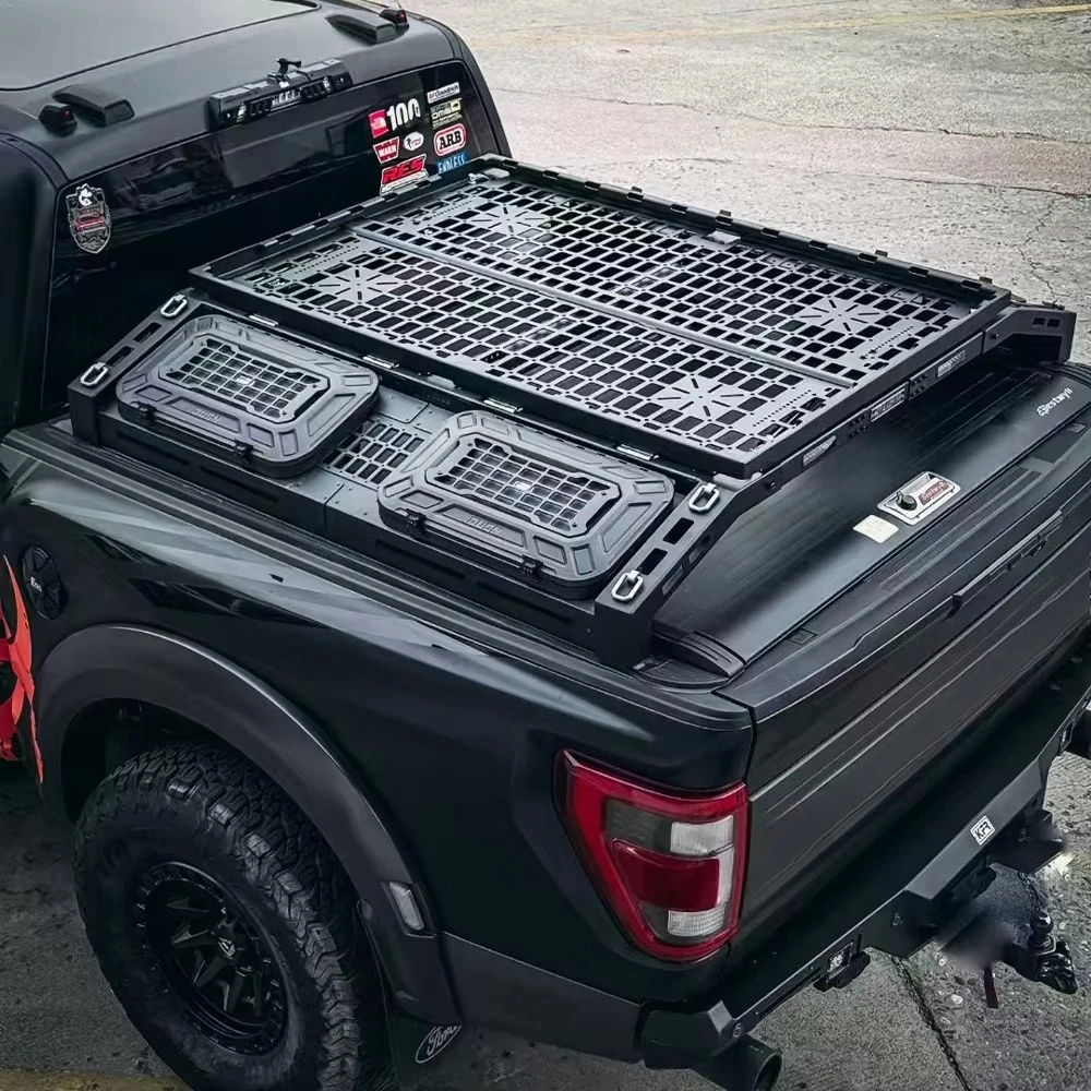 도매 맞춤형 4x4 알루미늄 롤바 트럭 베드 랙 카고 시스템 오프로드 픽업 액세서리 (타코마, 콜로라도, NP300 용)