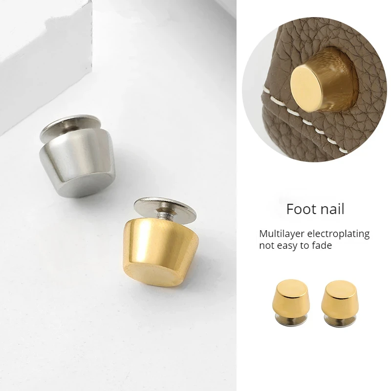 Borsa Inferiore Fibbia Chiodi Per Piedi In Metallo Per Hermes Kelly Borsa In Acciaio Al Titanio Base A Vite Hardware Per Unghie Fai Da Te Sostituire A