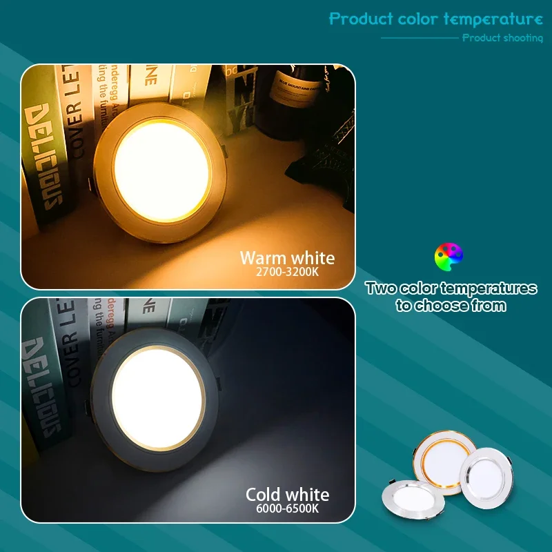 รูปสินค้า โคมไฟ LED Downlight ประหยัดพลังงาน หลายขนาด หลายโทนสี