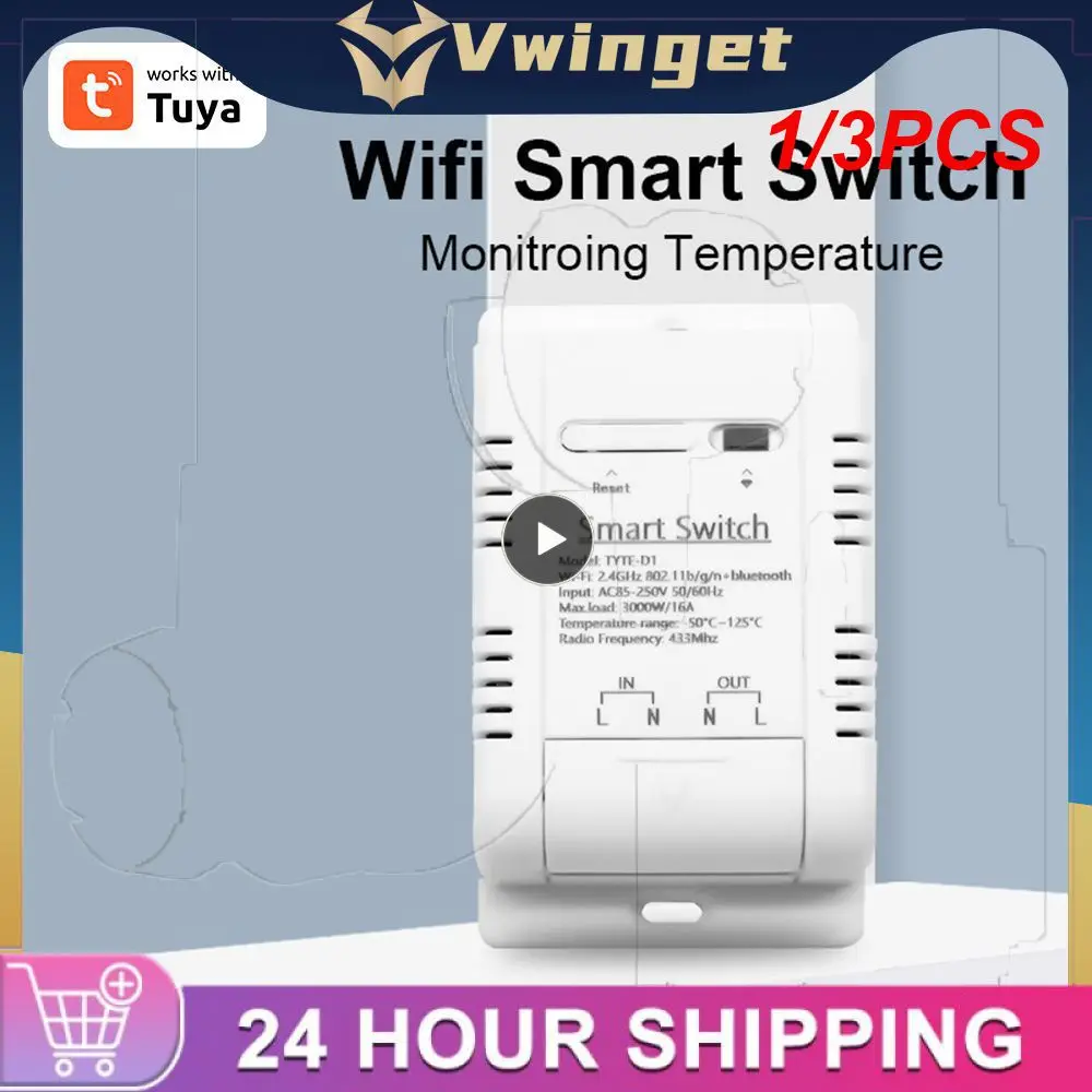 

Переключатель температуры Tuya Wi-Fi, 16 А, 3000 Вт, 1/3 шт.