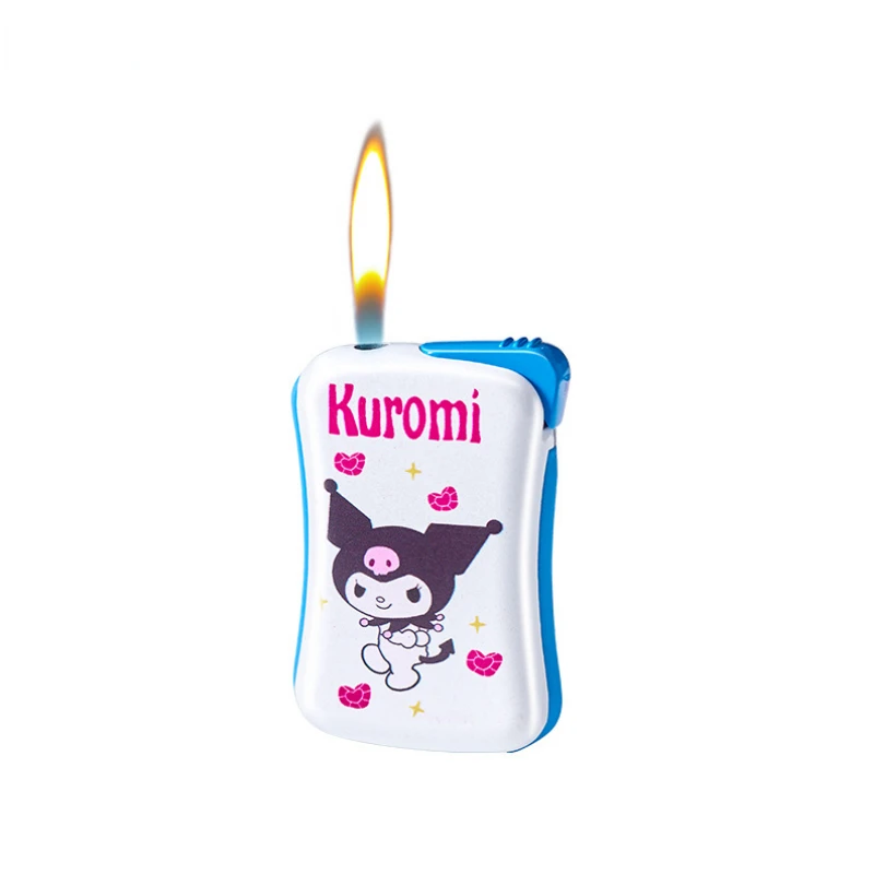 

Sanrio Anime Peripheral Kawaii Cartoon Cute Kulomi Windproof Lighter Creative Bar KTV Cigarette Lighter Festival Gift Wholesale