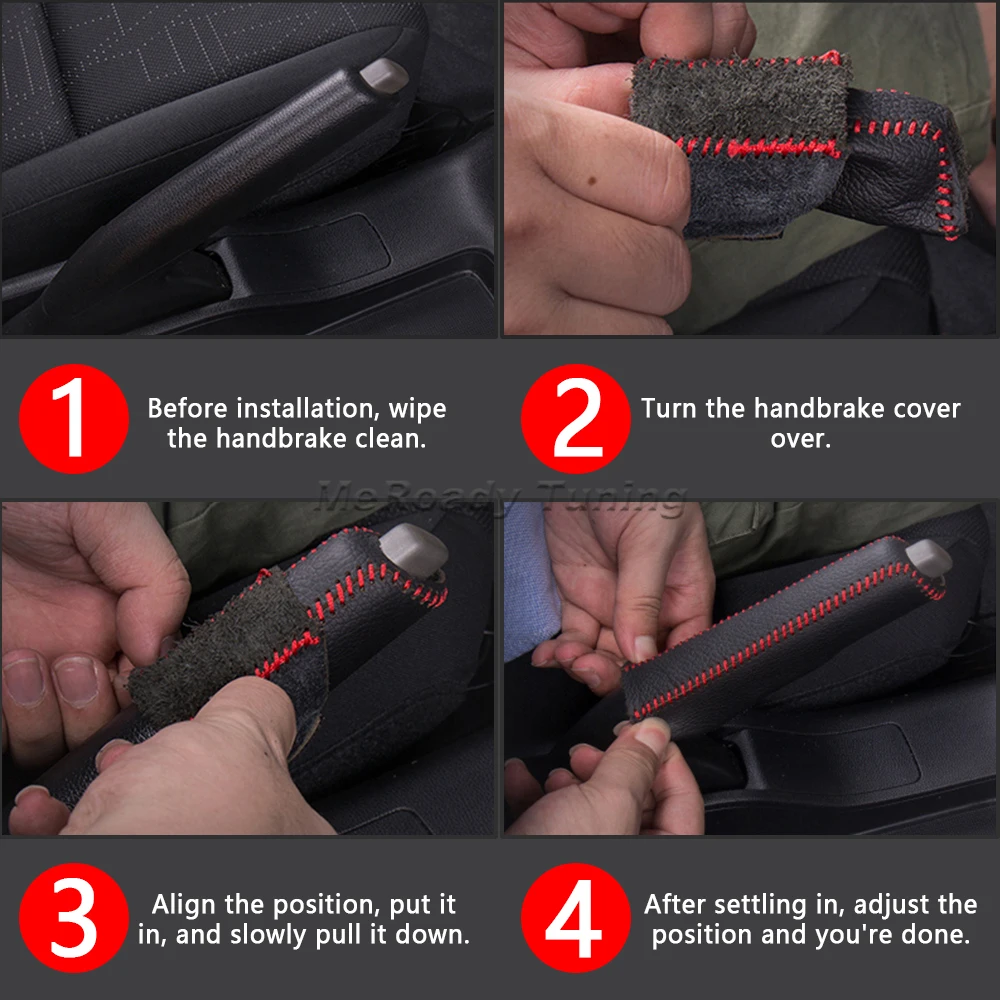 Carbon Fiber Gear Shift Knob Cover for Ford EcoSport Escape Fusion C-Max Fiesta Focus Hand Brake Covers Protection Accessories