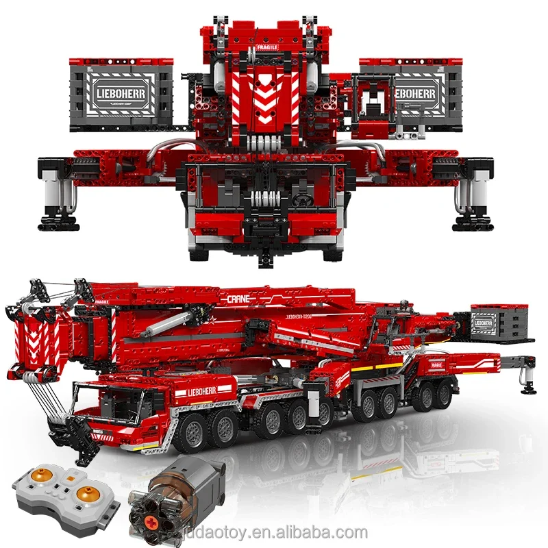 MOULD KING 17008 Lieboherr LTM11200 crane Model MOC Bricks Building Blocks Bricks Toy Educational Toys For Kids birthday gift