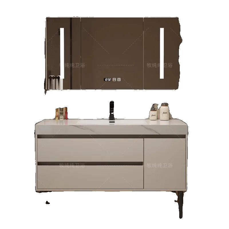 Floor Vintage Bathroom Vanities Partition Light Toilet Mirrors Bathroom Vanities Storage Shower Gabinete Para Banheiro Furniture