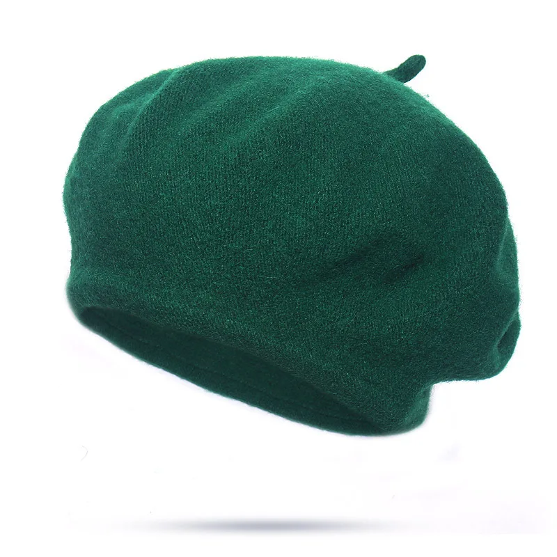 Dam-beret i ull fransk stil konstnärsmössa vinter varm_voghion.com